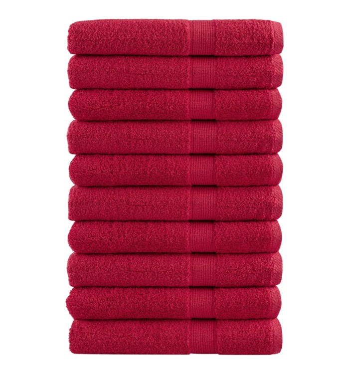 Serviettes de sauna de qualité supérieure SOLUND 10 pcs rouge | Mobilier & Déco