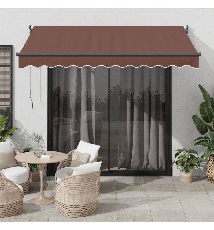Auvent rétractable automatique marron 300x250 cm | Mobilier & Déco