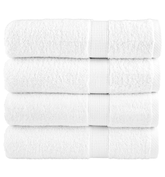 Serviettes de douche de qualité supérieure SOLUND 4 pcs blanc | Mobilier & Déco