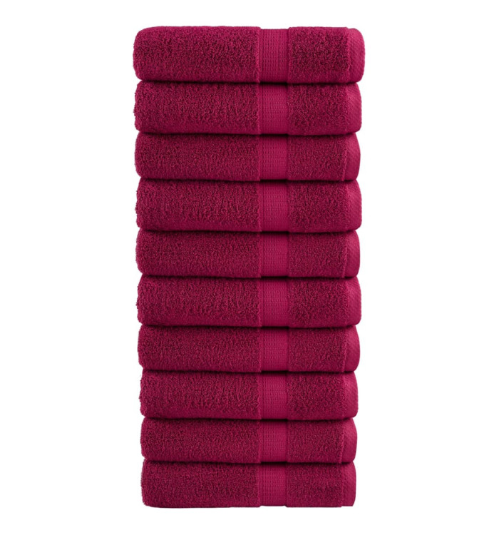 Essuie-mains de qualité supérieure SOLUND 10 pcs bordeaux | Mobilier & Déco