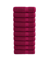 Essuie-mains de qualité supérieure SOLUND 10 pcs bordeaux | Mobilier & Déco