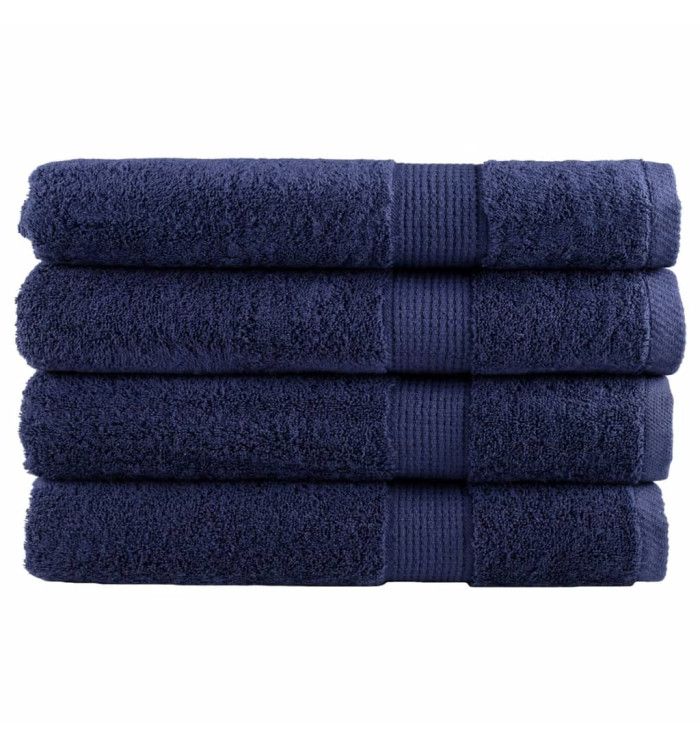 Serviettes de qualité supérieure SOLUND 4 pcs bleu marine | Mobilier & Déco