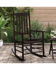 Chaises à bascule sièges incurvés lot de 2 brun peuplier massif | Mobilier & Déco