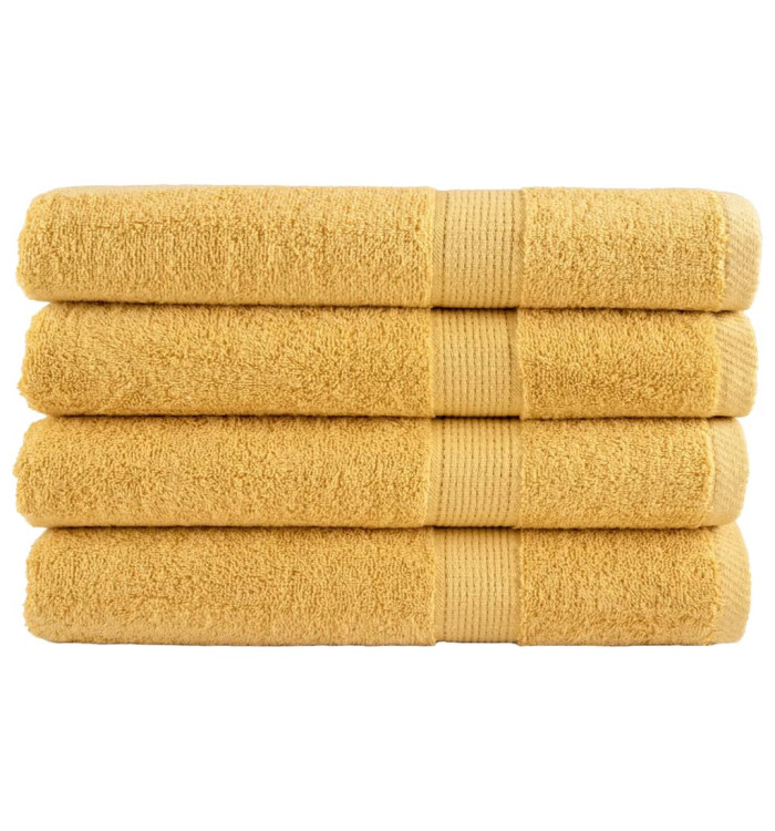 Serviettes de sauna de qualité supérieure SOLUND 4 pcs doré | Mobilier & Déco