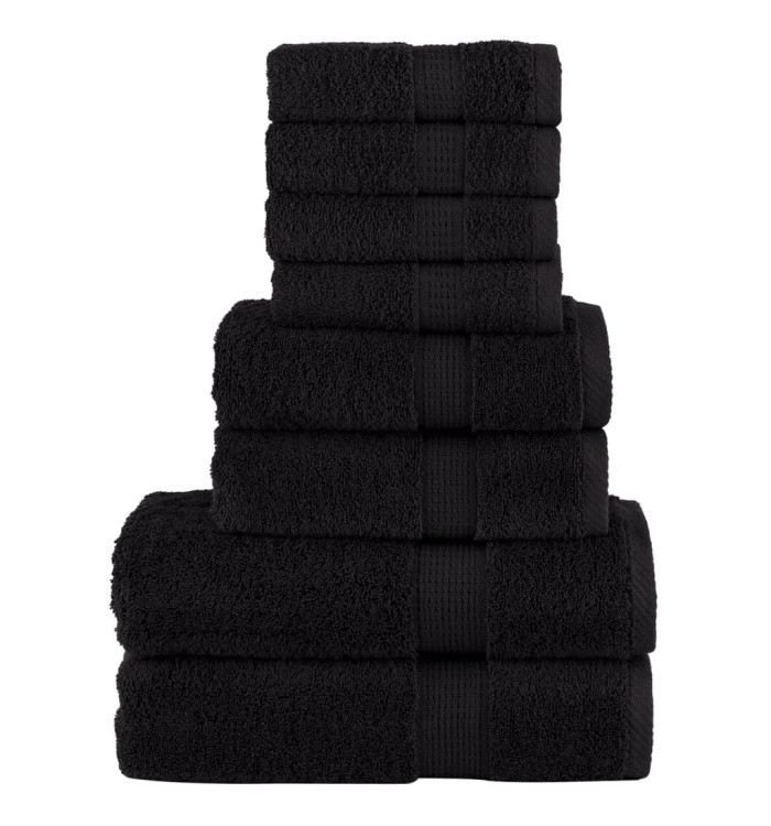 Ensemble de serviettes de qualité supérieure SOLUND 8 pcs noir | Mobilier & Déco