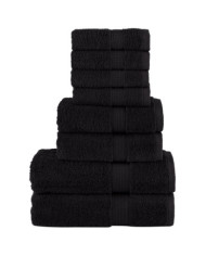 Ensemble de serviettes de qualité supérieure SOLUND 8 pcs noir | Mobilier & Déco