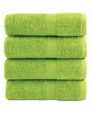 Serviettes de visage de qualité sup. SOLUND 4 pcs vert pomme | Mobilier & Déco