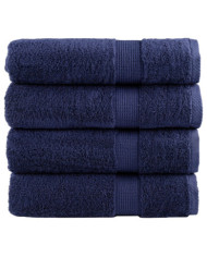Essuie-mains de qualité supérieure SOLUND 4 pcs bleu marine | Mobilier & Déco
