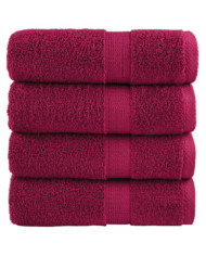 Serviettes d'invité de qualité supérieure SOLUND 4 pcs bordeaux | Mobilier & Déco