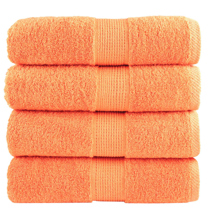 Serviettes d'invité de qualité supérieure SOLUND 4 pcs orange | Mobilier & Déco