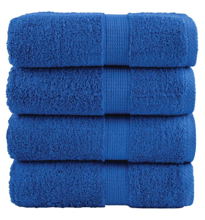 Serviettes d'invité de qualité supérieure SOLUND 4 pcs bleu | Mobilier & Déco