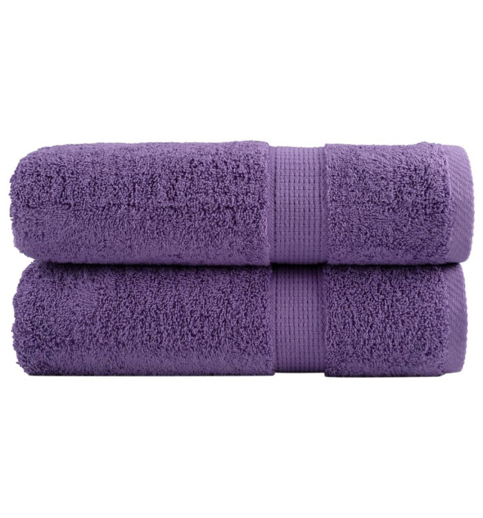 Serviettes de douche de qualité supérieure SOLUND 2 pcs violet | Mobilier & Déco