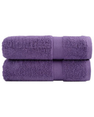 Serviettes de douche de qualité supérieure SOLUND 2 pcs violet | Mobilier & Déco