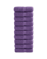 Serviettes de visage de qualité supérieure SOLUND 10 pcs violet | Mobilier & Déco