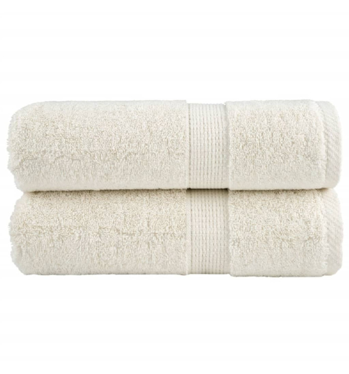 Serviettes de visage de qualité supérieure SOLUND 2 pcs crème | Mobilier & Déco