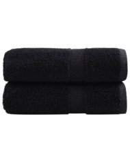 Serviettes de visage de qualité supérieure SOLUND 2 pcs noir | Mobilier & Déco