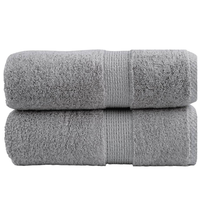 Serviettes d'invité de qualité supérieure SOLUND 2 pcs gris | Mobilier & Déco