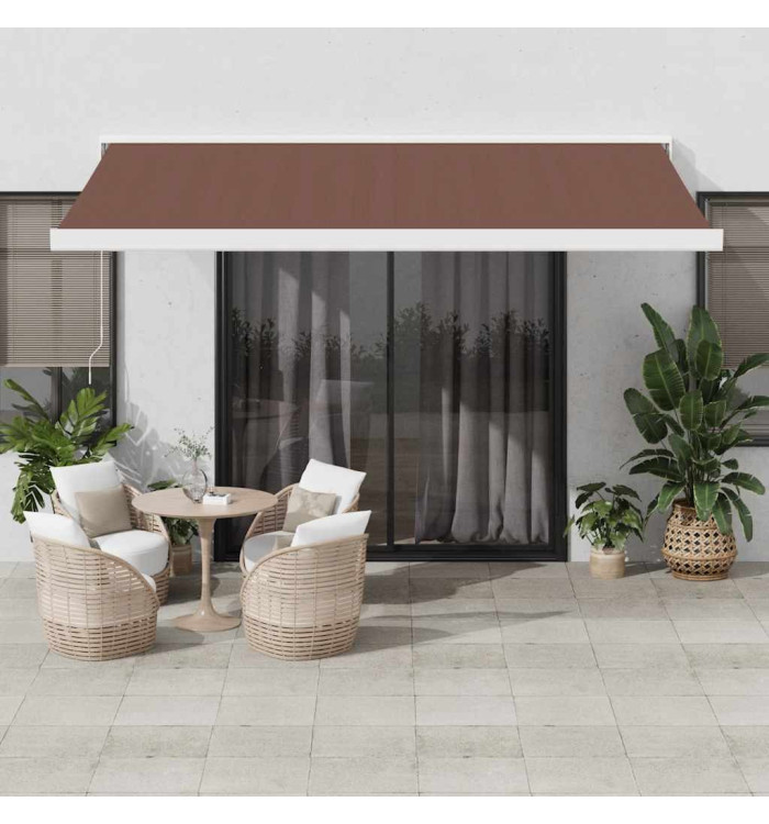 Auvent rétractable automatique marron 400x300 cm | Mobilier & Déco