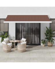 Auvent rétractable automatique marron 400x300 cm | Mobilier & Déco
