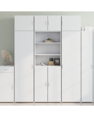 Buffet haut blanc 70x42,5x185 cm bois d'ingénierie | Mobilier & Déco
