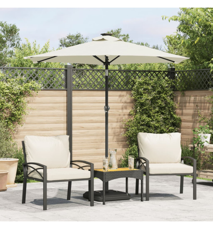 Parasol de jardin avec mât en acier blanc 225x225x212 cm | Mobilier & Déco