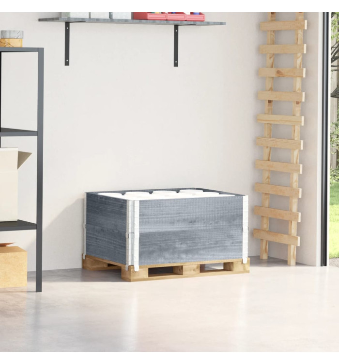Colliers de palette 2 pcs gris 80x60 cm bois de pin solide | Mobilier & Déco