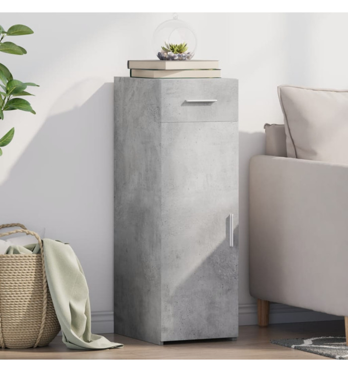 Buffet gris béton 30x42,5x93 cm bois d'ingénierie | Mobilier & Déco