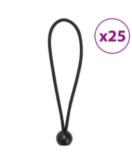 Cordes élastiques avec balles 25 pcs 21x0,5 cm | Mobilier & Déco