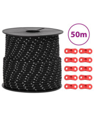 Corde de haubanage de tente avec bandes réfléchissantes et clés | Mobilier & Déco