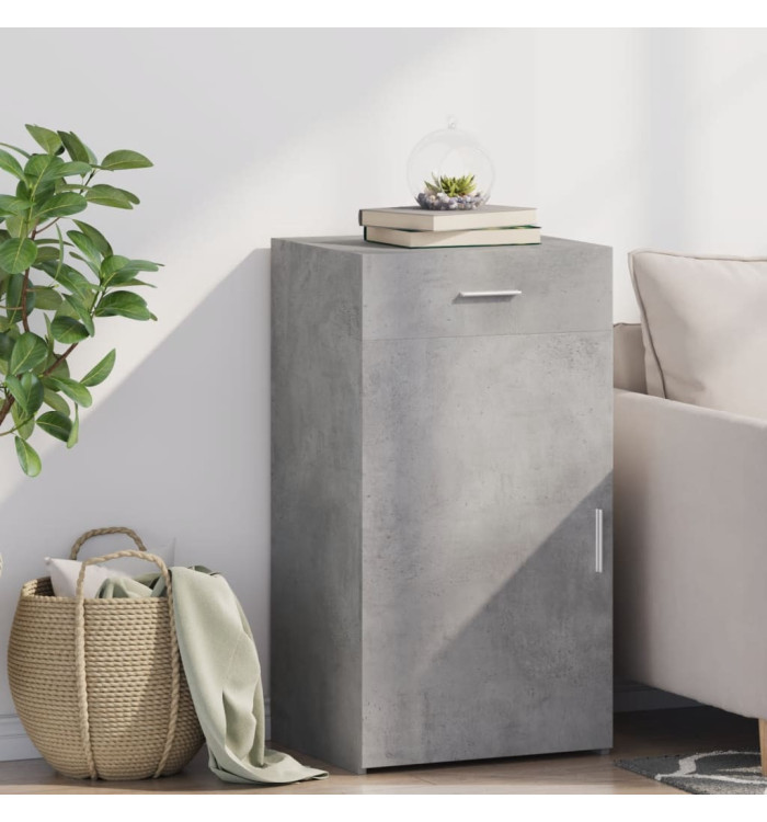 Buffet gris béton 50x42,5x93 cm bois d'ingénierie | Mobilier & Déco