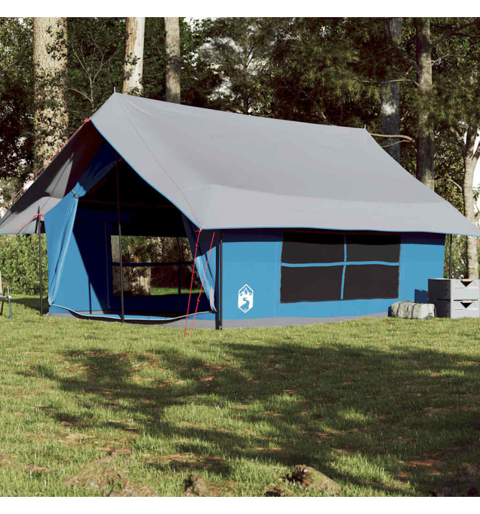 Tente de camping 5 personnes bleu imperméable | Mobilier & Déco