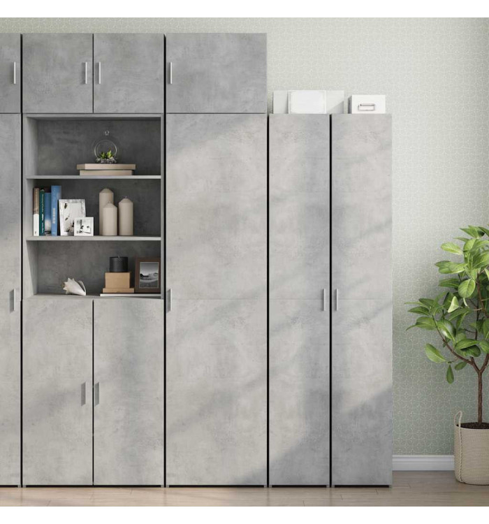 Armoire de rangement mince gris béton 50x42,5x225 cm | Mobilier & Déco