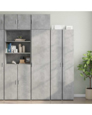 Armoire de rangement mince gris béton 50x42,5x225 cm | Mobilier & Déco