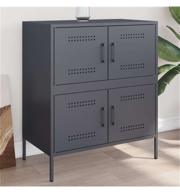 Buffet anthracite 68x39x79 cm acier | Mobilier & Déco