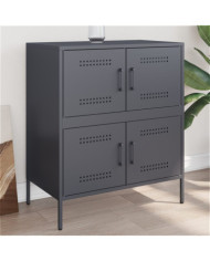 Buffet anthracite 68x39x79 cm acier | Mobilier & Déco