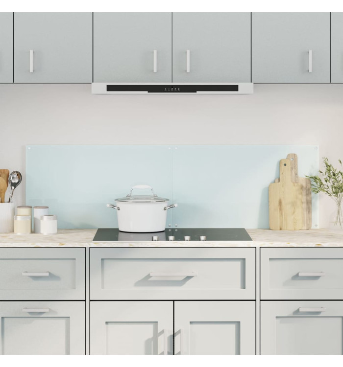 Dosserets de cuisine 2 pcs blanc 70x40 cm verre trempé | Mobilier & Déco