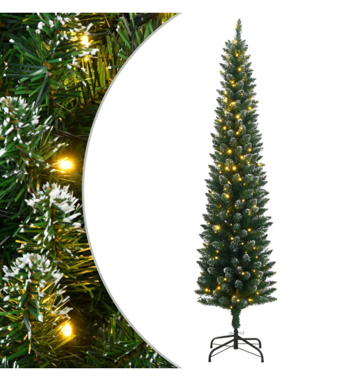 Sapin de Noël artificiel mince 300 LED 180 cm | Mobilier & Déco