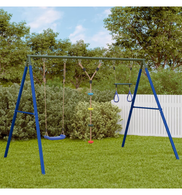 Jeu de balançoire extérieur avec balançoire trapèze et échelle | Mobilier & Déco