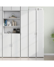 Buffet haut blanc 30x42,5x185 cm bois d'ingénierie | Mobilier & Déco
