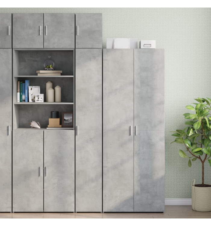Armoire de rangement mince gris béton 30x42,5x225 cm | Mobilier & Déco