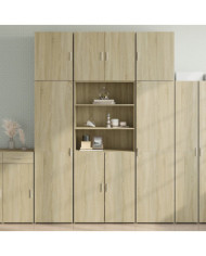 Buffet haut chêne sonoma 80x42,5x249 cm bois d'ingénierie | Mobilier & Déco