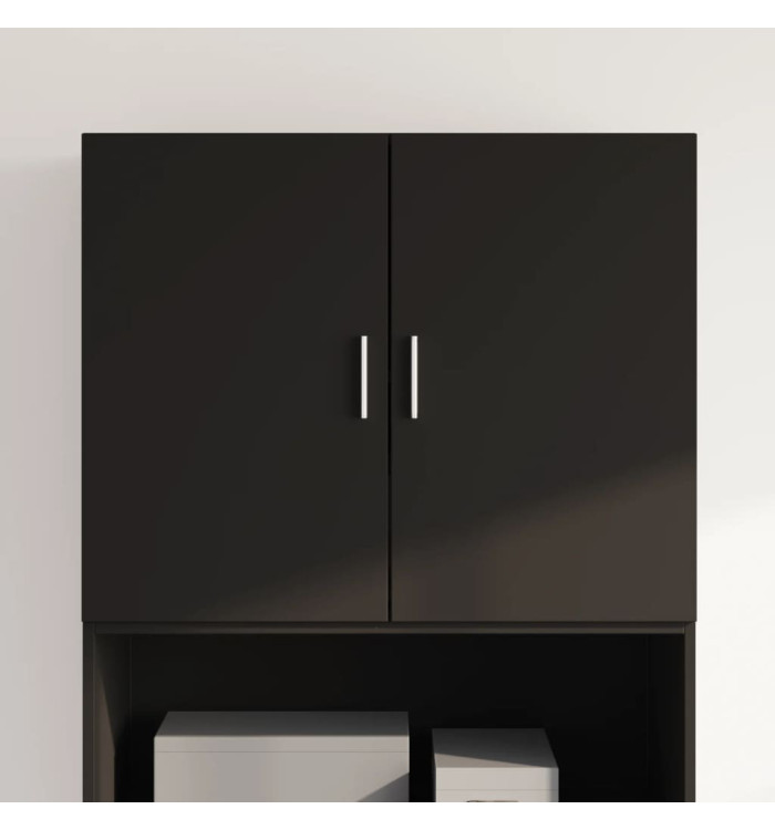 Armoire murale noir 80x42,5x64 cm bois d'ingénierie | Mobilier & Déco