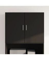 Armoire murale noir 80x42,5x64 cm bois d'ingénierie | Mobilier & Déco