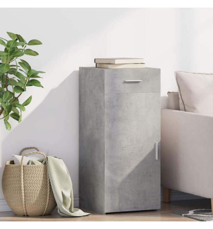 Buffet gris béton 40x42,5x93 cm bois d'ingénierie | Mobilier & Déco