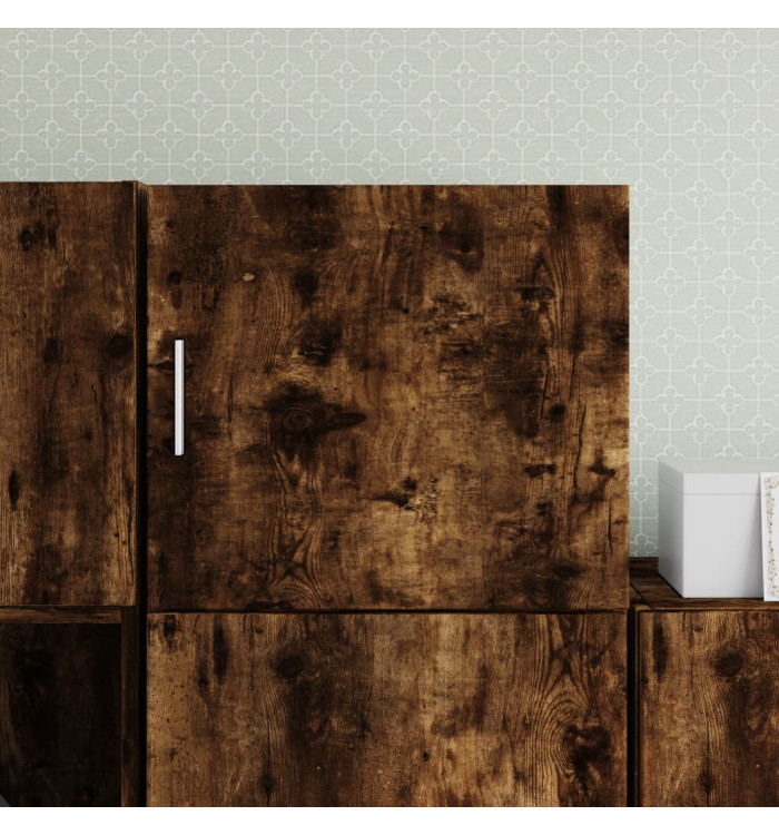 Armoire murale chêne fumé 45x42,5x40 cm bois d'ingénierie | Mobilier & Déco