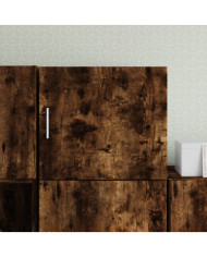 Armoire murale chêne fumé 45x42,5x40 cm bois d'ingénierie | Mobilier & Déco