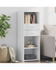 Buffet haut blanc 45x42,5x124 cm bois d'ingénierie | Mobilier & Déco