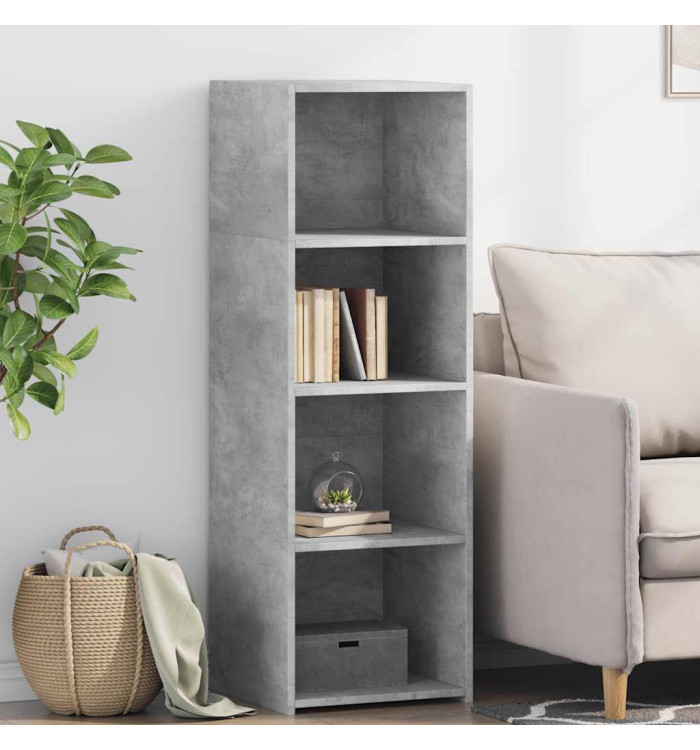 Buffet gris béton 40x41x124 cm bois d'ingénierie | Mobilier & Déco
