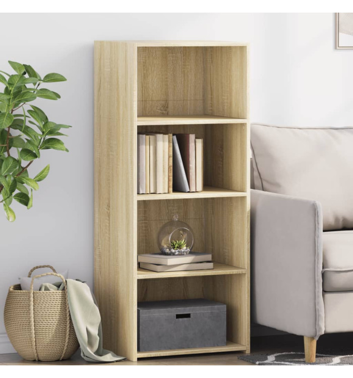 Buffet haut chêne sonoma 50x41x124 cm bois d'ingénierie | Mobilier & Déco