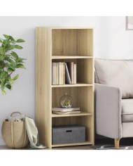 Buffet haut chêne sonoma 50x41x124 cm bois d'ingénierie | Mobilier & Déco